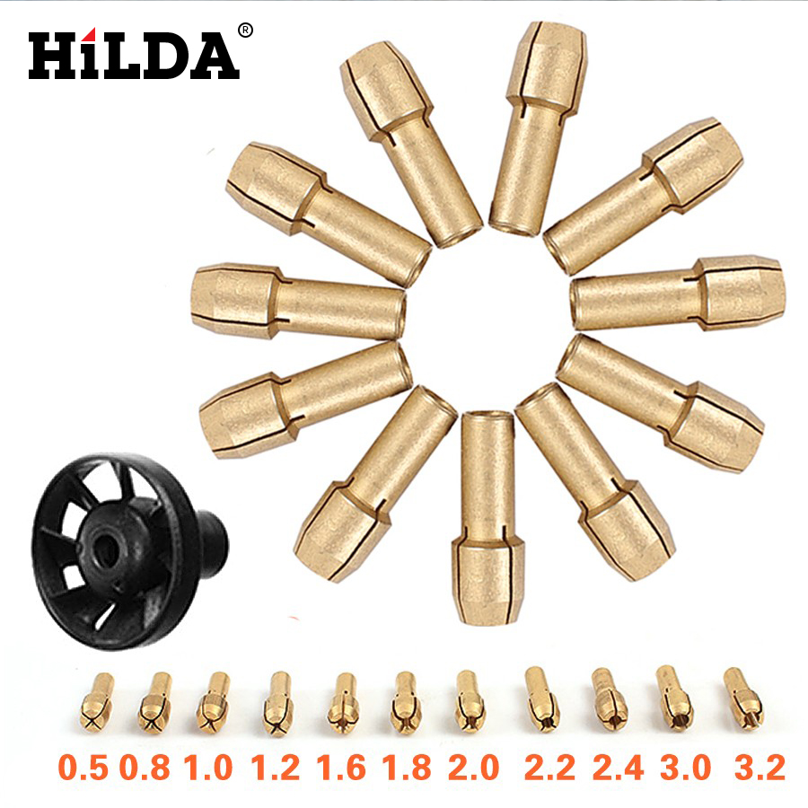 Hilda 12 pcs/setbrass ݷ ô 0.5/0.8/1.0/1.2/1.6/1.8/2.0/2.2/2.4/3.0/3.2mm m8 * 0.75 Ÿ   dremel ׼ Ʈ